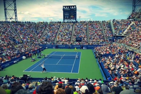 tennis stadium crowd cheering